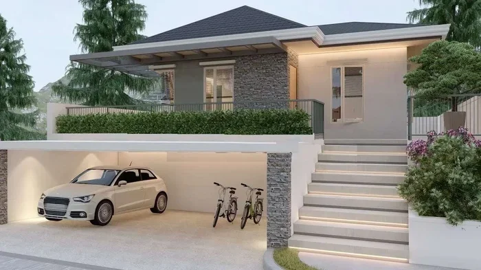 1000 Square Feet House Plan With Car Parking Layout